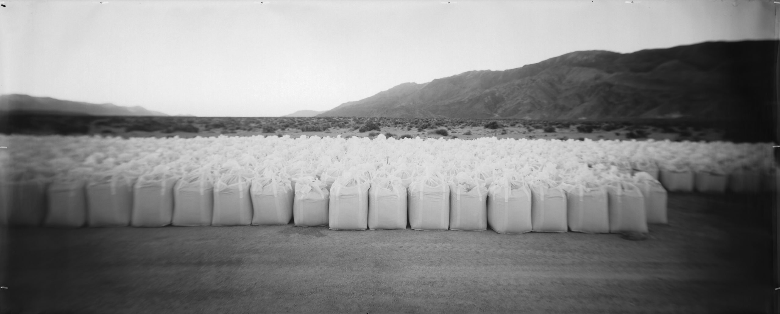 Flood prevention Owens Lake, sand bags 2017